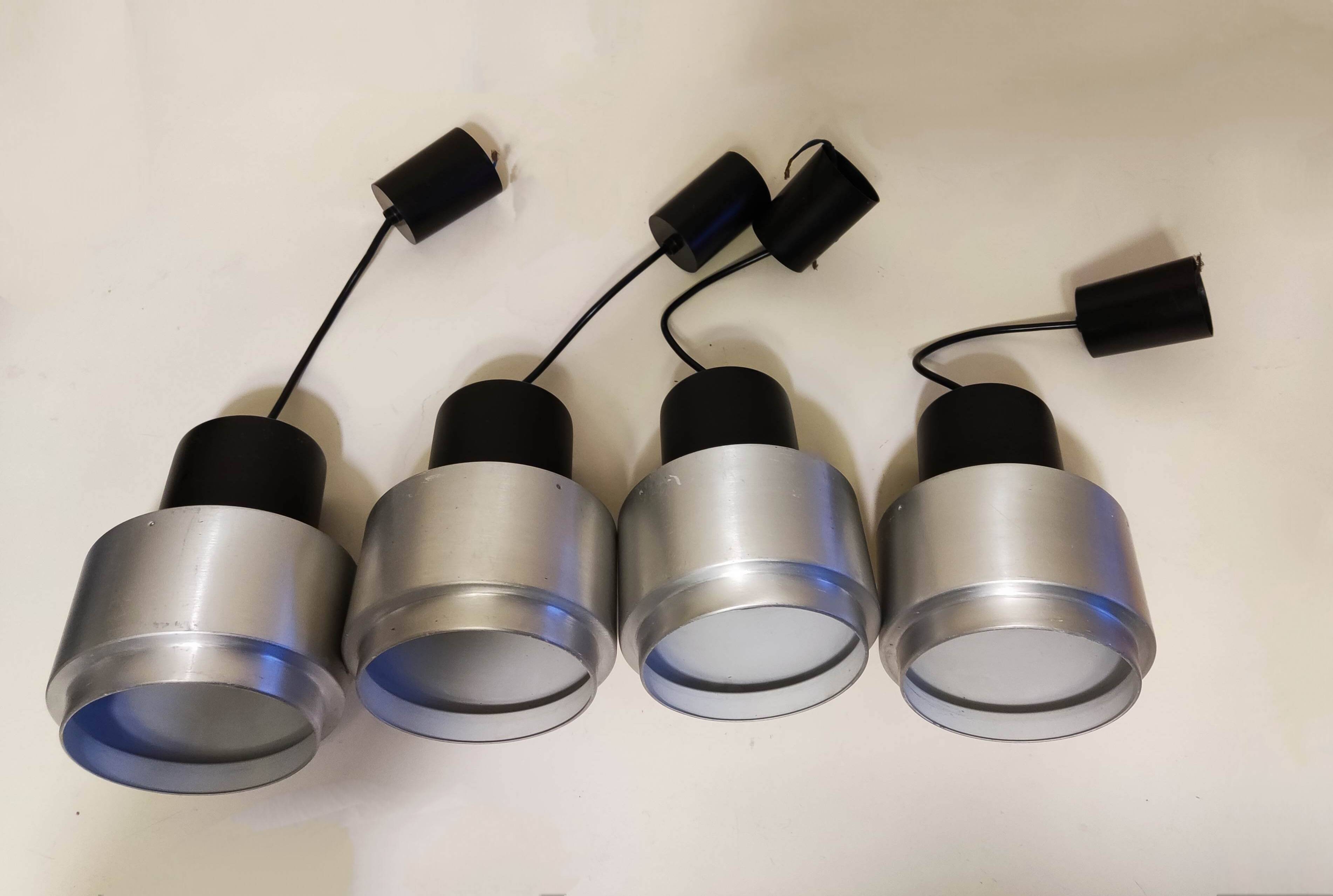 set of 4 vintage chandeliers