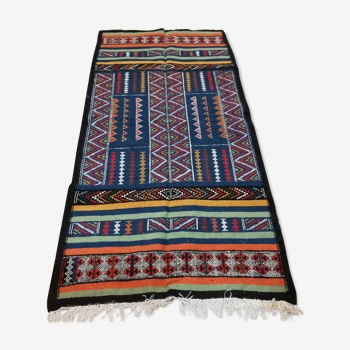 Carpet multicolor Moroccan rugs kilim Moroccan kilim rug 210x100cm