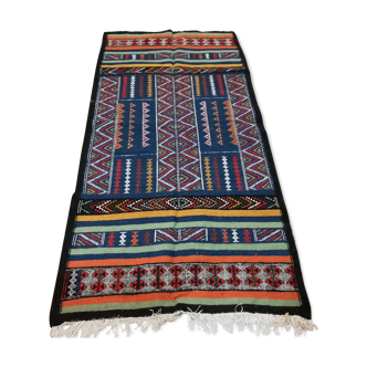 Carpet multicolor Moroccan rugs kilim Moroccan kilim rug 210x100cm