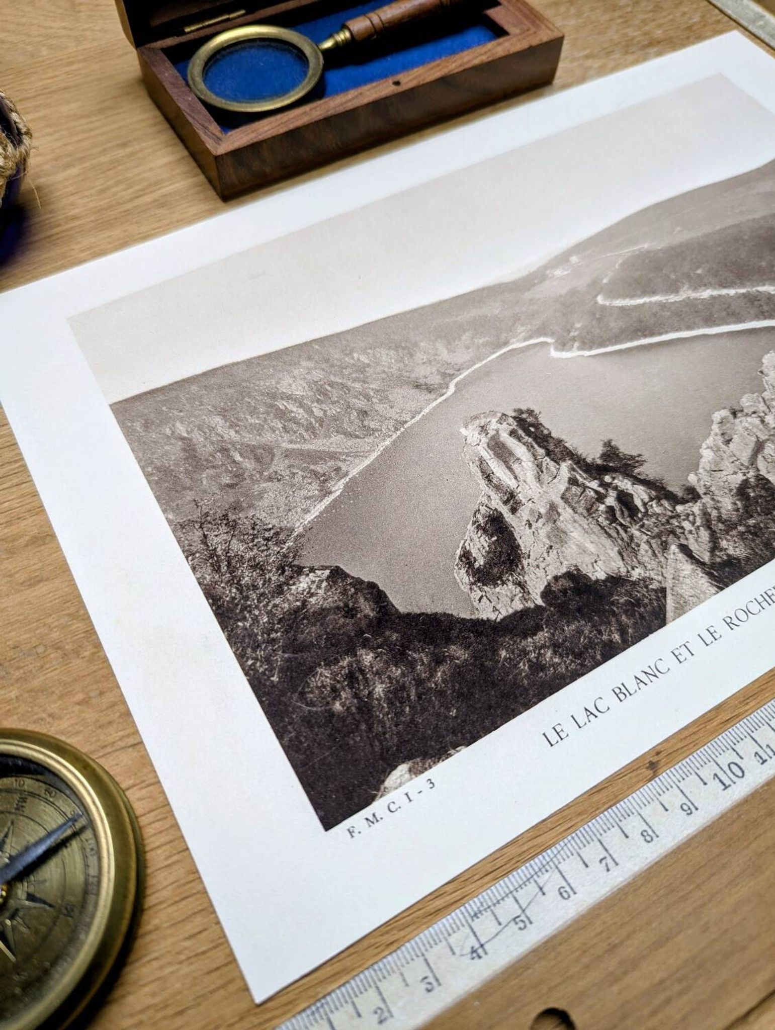 Le Lac Blanc, Hautes-Vosges, planche photo imprimée en 1942.