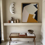 Painting in beige and ochre relief