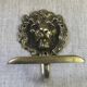 Lion head coat hooks in solid brass, Peerage England