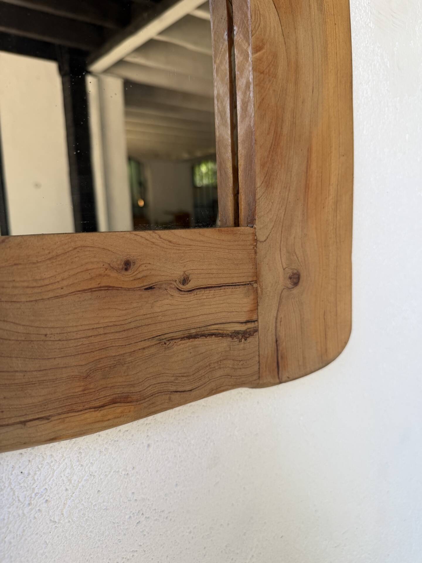 Brutalist organic mirror wood 1960s