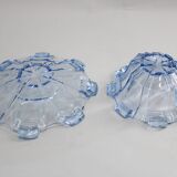 1970s pair of Glass Bowls , Czechoslovakia