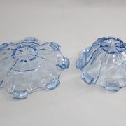 1970s pair of Glass Bowls , Czechoslovakia
