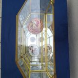 Vintage glass and brass showcase