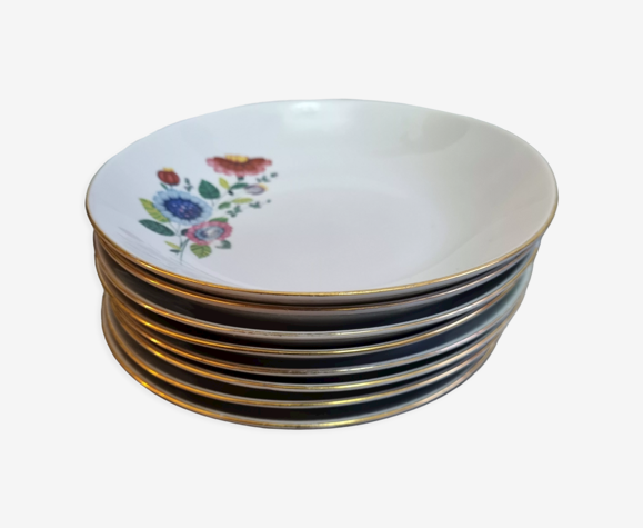 8 assiettes à soupe , winterling, bavaria de 1980