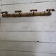 Bamboo wooden coat rack with 4 hooks, 1950s.
