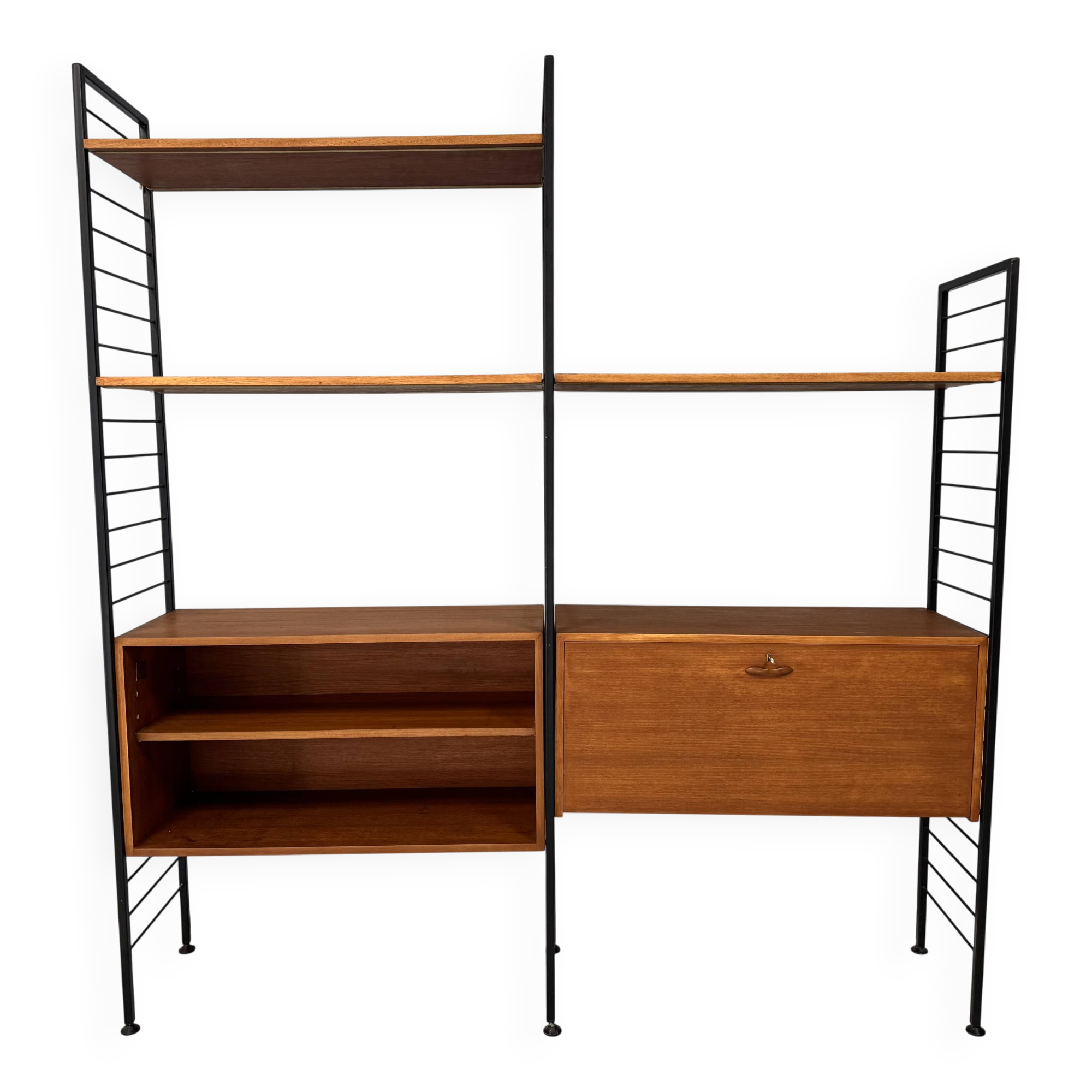 Mid-century "Ladderax" wall system produced by Staples.