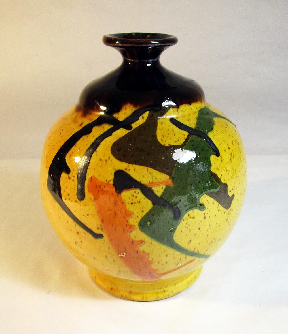 Speckled ceramic vase