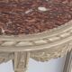 Guéridon, console, jardinière demi-lune avec dessus en marbre