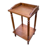 Solid wood shelf with carved legs