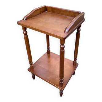 Solid wood shelf with carved legs