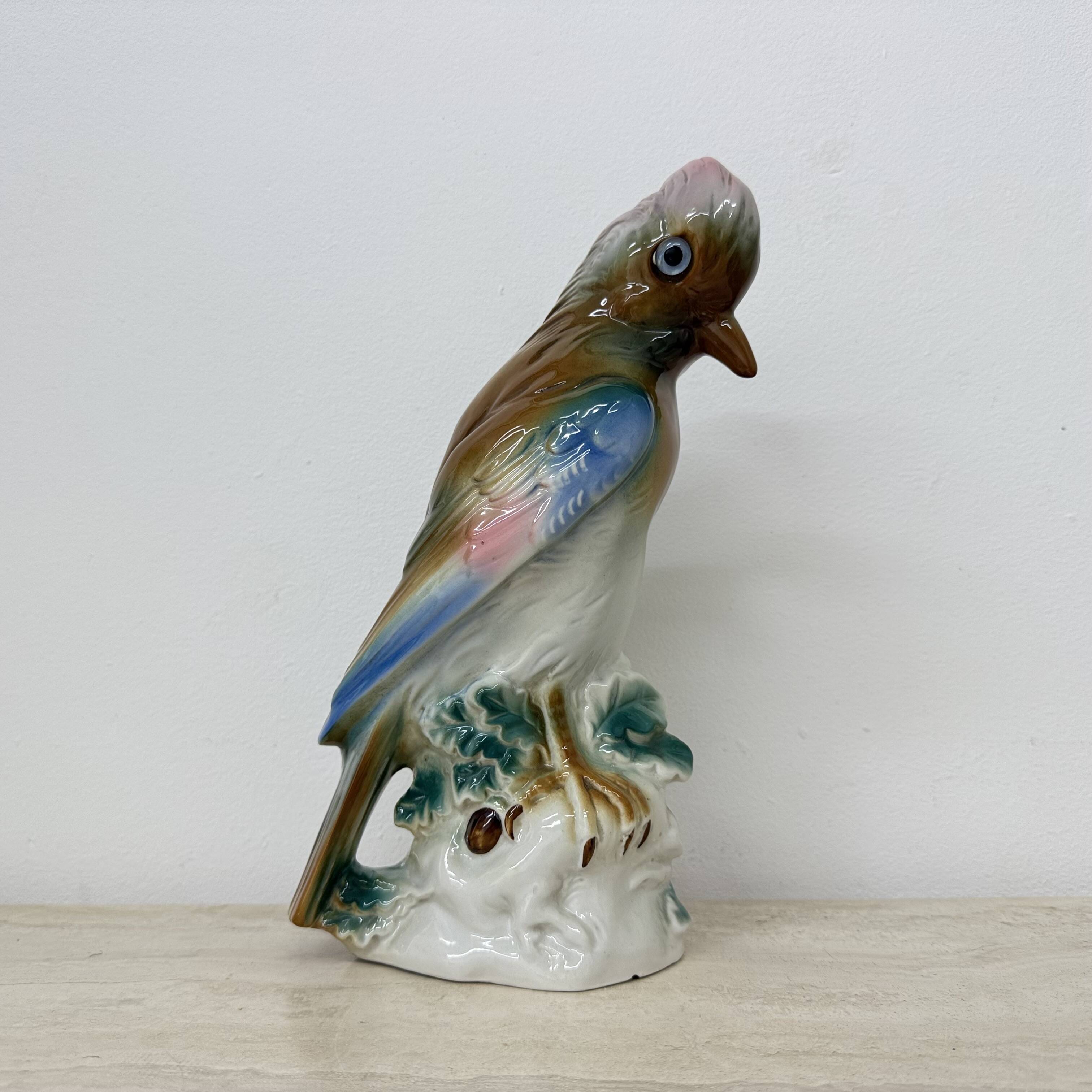 Vintage porcelain Parfume lamp bird , 1950s