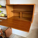 Scandinavian teak wall-mounted secretary from the 1970s