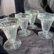 4 coupes de glace vintage en verre