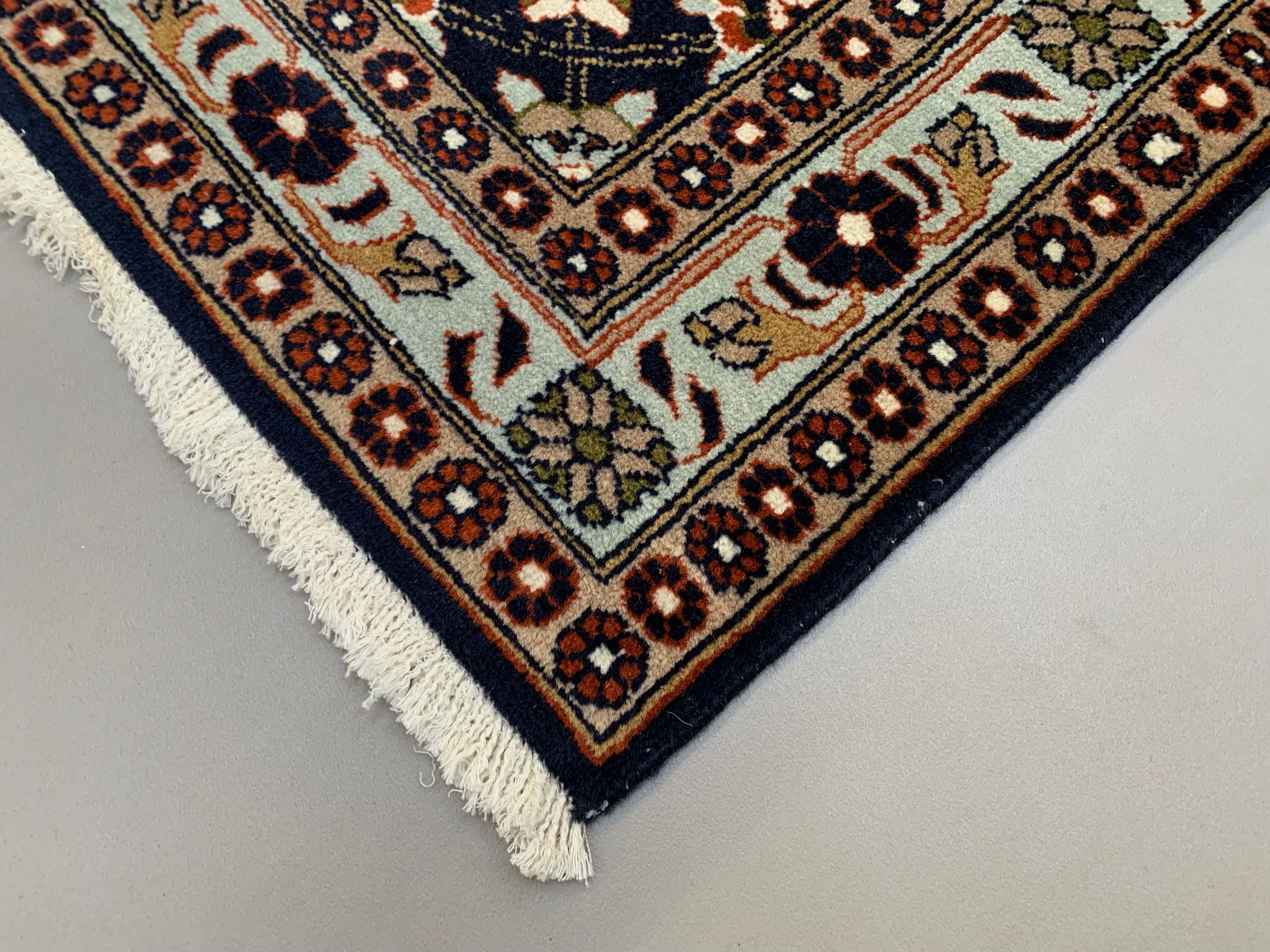 Vintage Tribal Indian Long runner 356x83 cm veg dye wool rug tribal handmade