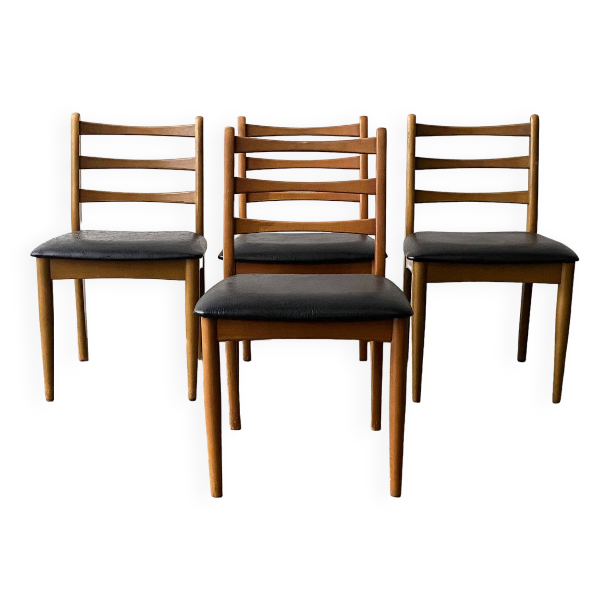 Set 4 Mid century 1970’s  high back dining chairs by Schreiber