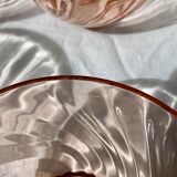 Pink Arcoroc bowls/cups