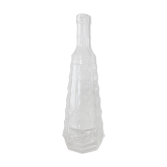 Chiseled glass bottle