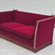 1960s, Danish velour 2 seater drop arm sofa, velour, original condition.