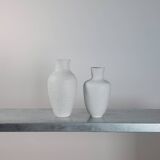 Pair of vintage biscuit porcelain vases by Metzler Ortloff