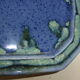 Octagonal top signed Denbac ceramic blue green