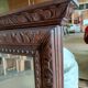 Large bevelled mirror with a carved wooden frame