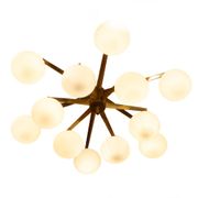 Lustre en laiton et opaline