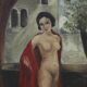 Folk Art Nude Painting Oil on Canvas 1936