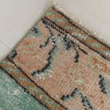 3x10 Light Green & Cream Antique Vintage Runner Rug, 80x296Cm