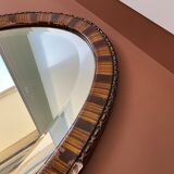 Miroir oval ancien biseauté