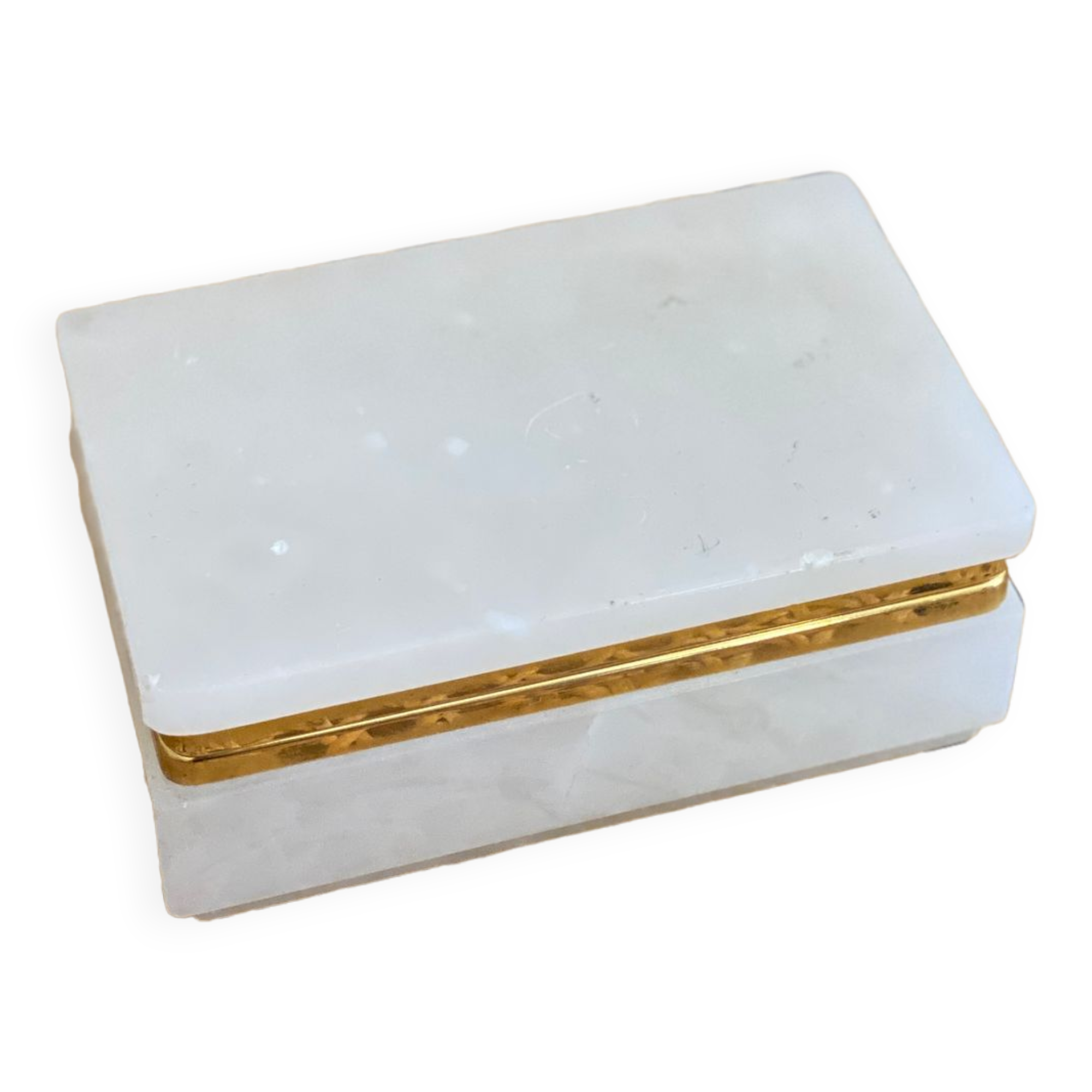 White stone jewelry box