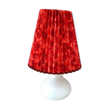 Vintage table lamp with pleated lampshade, mid century interior
