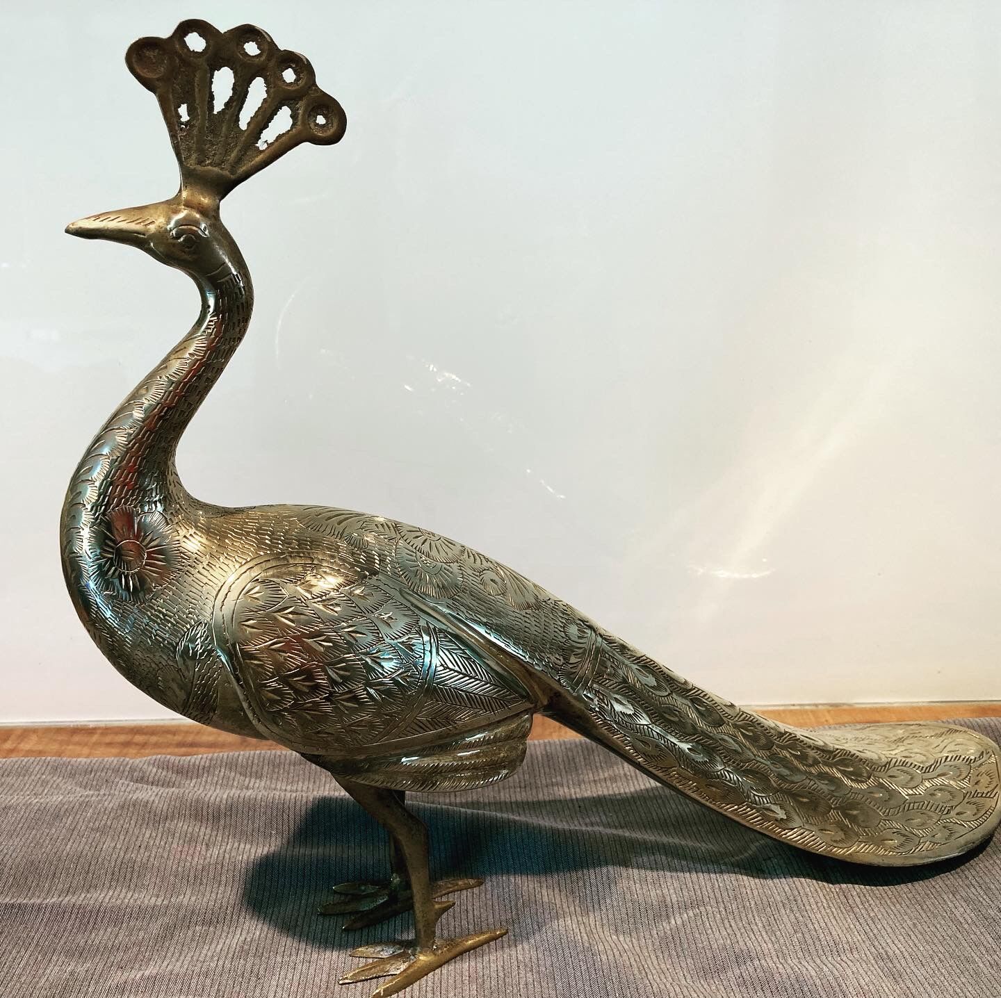 Brass peacock