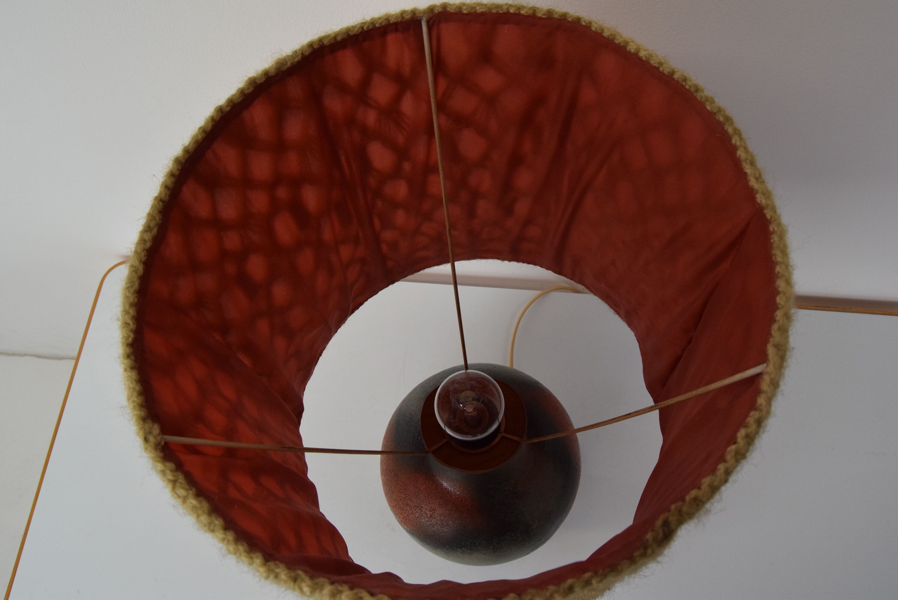 Mid-century Ceramic Table Lamp,1970's.