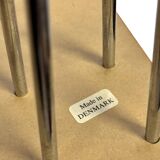 Vintage Danish triangular side table with hairpin legs design