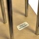 Vintage Danish triangular side table with hairpin legs design