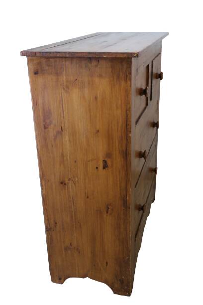 Rustic pine chest of drawers