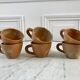 Lot de 6 tasses à café en grès artisanal années 70