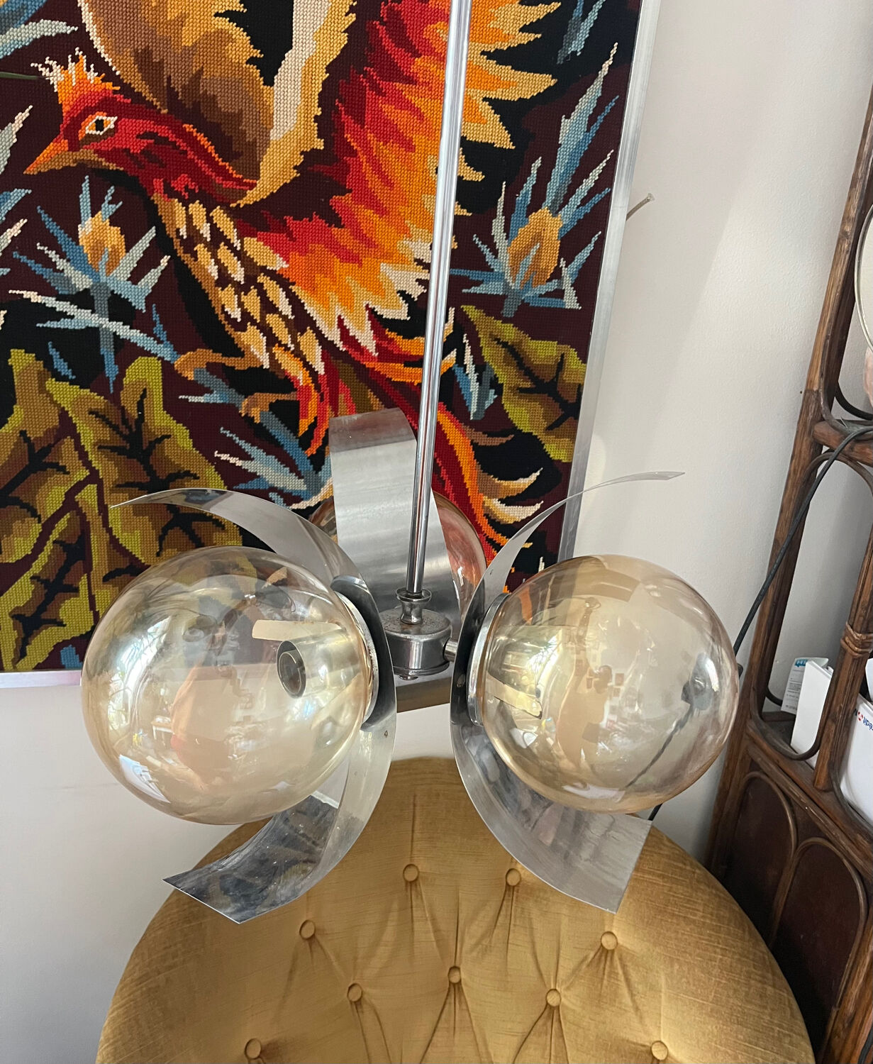 Lustre métal moderniste spoutnik