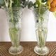 Paire de vases vintage en verre moulé