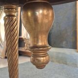 Golden wooden piano stool