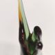 Vintage Green and Orange Sommerso Murano Glass Vase by Flavio Poli, Italy