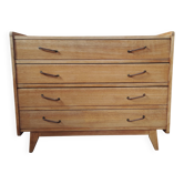 Restored vintage commode with lightened tapered legs from the 1950s-60s.