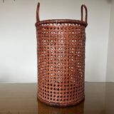 Canning rattan office paper basket 70s