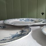 "Regency" - 6 flat plates ironstone St-Amand & Hamage