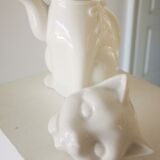 Teapot cat porcelain