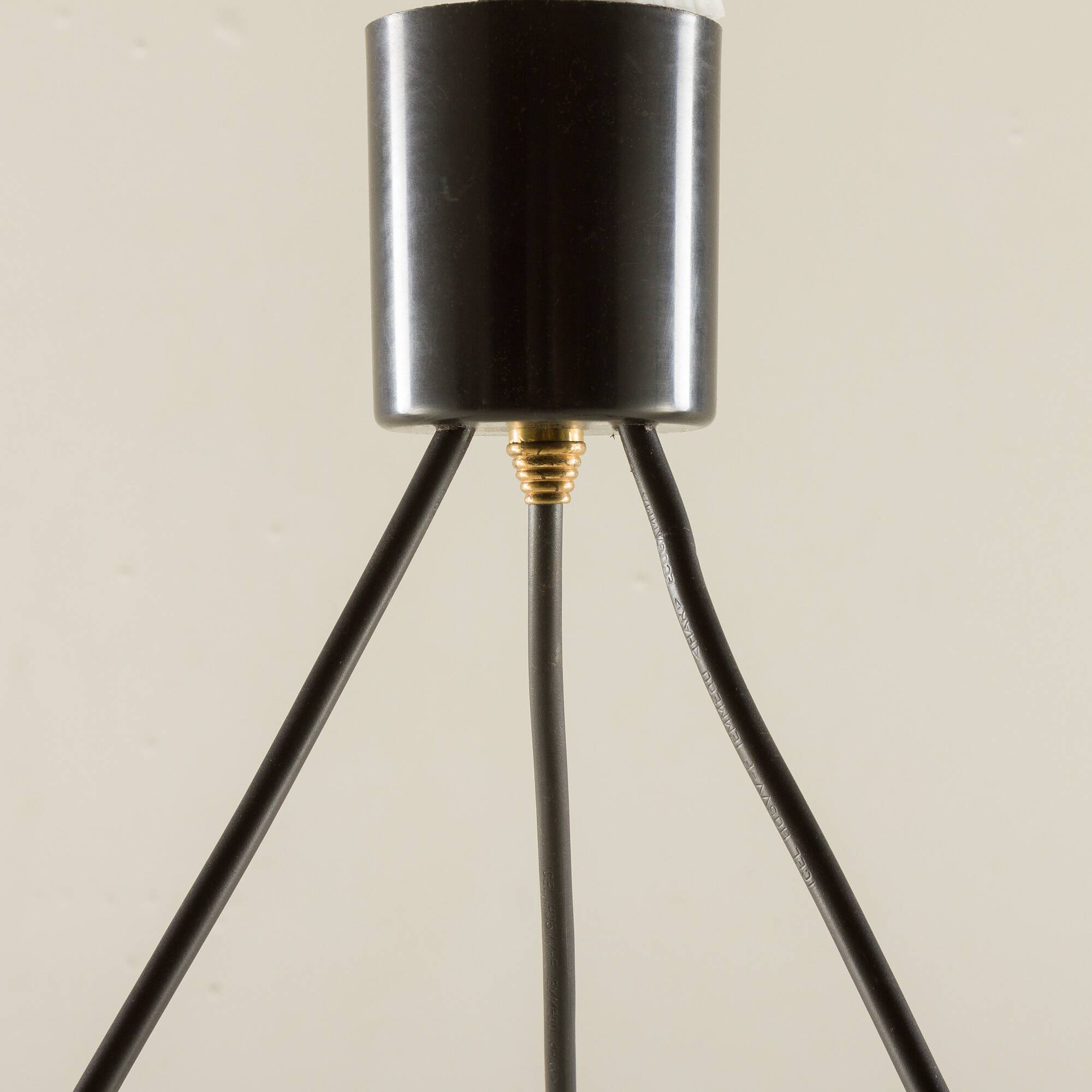 Italian pendant lamp with “lattimo” Murano glass shades, mid century modern