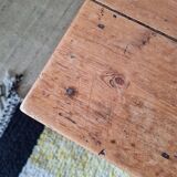 Low farmhouse table with drawer - L100